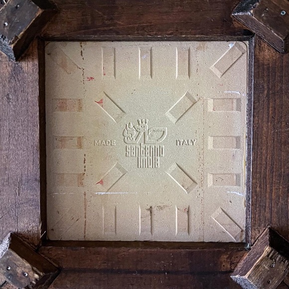 Italian Ceramic Tile Trivet with Carved Wood Frame EUC MCM VTG - Picture 7 of 7